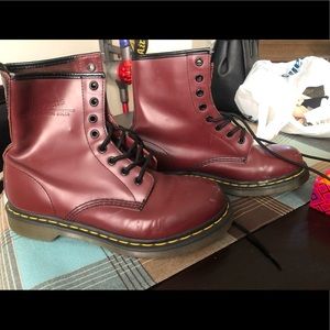 Red Dr. Martens Boot